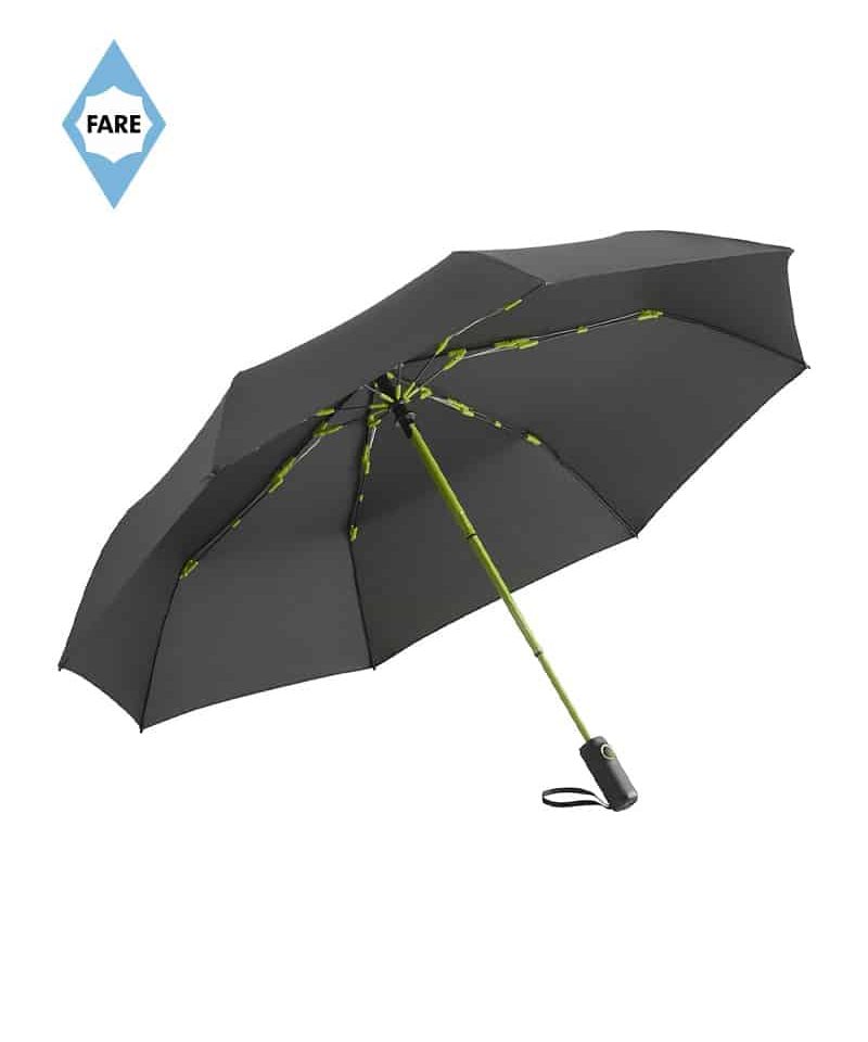 Ombrello automatico in poliestere riciclato FARE FA5644 14 Ombrello-automatico-in-pliestere-riciclato--105-cm-FARE-FA5644--nero-verde-lime