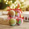 Set 4 palle di Natale perlate confezionate in scatola di cartone CX1441 1 Set-4-palle-di-Natale-perlate-cx1441-b