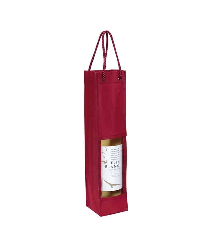 Borsa portabottiglia in TNT con finestra 0820800 8 borsa portabottiglia vino in TNT 0820800a