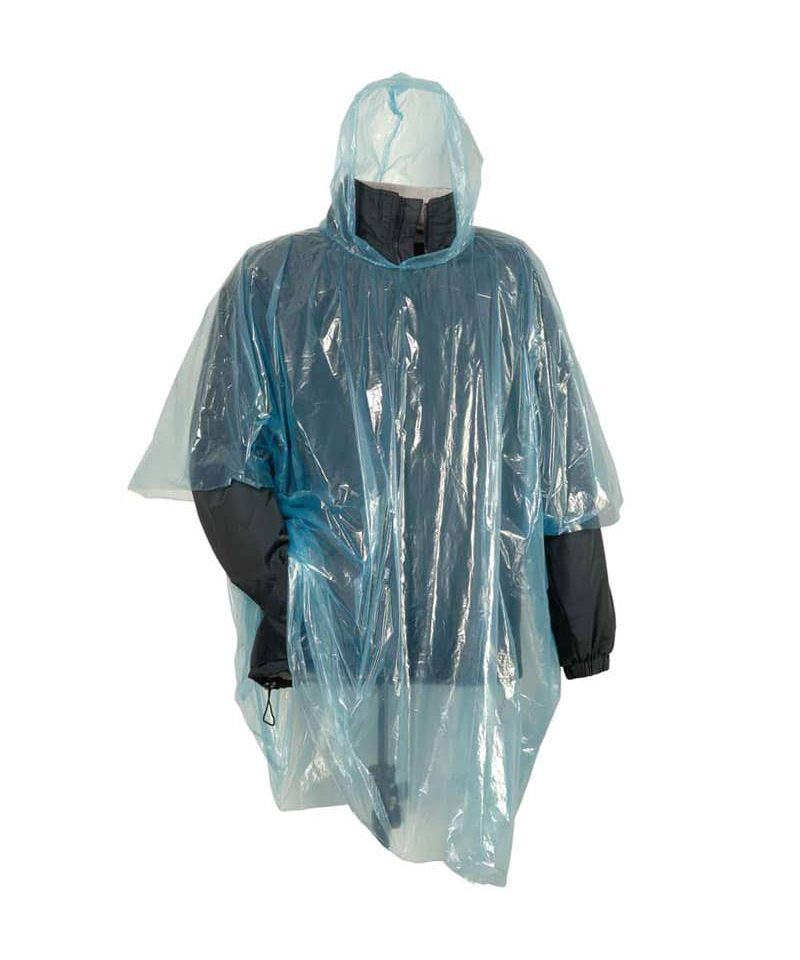 Poncho monouso per le emergenze 00541 8 poncho monouso per la pioggia 00541 blu