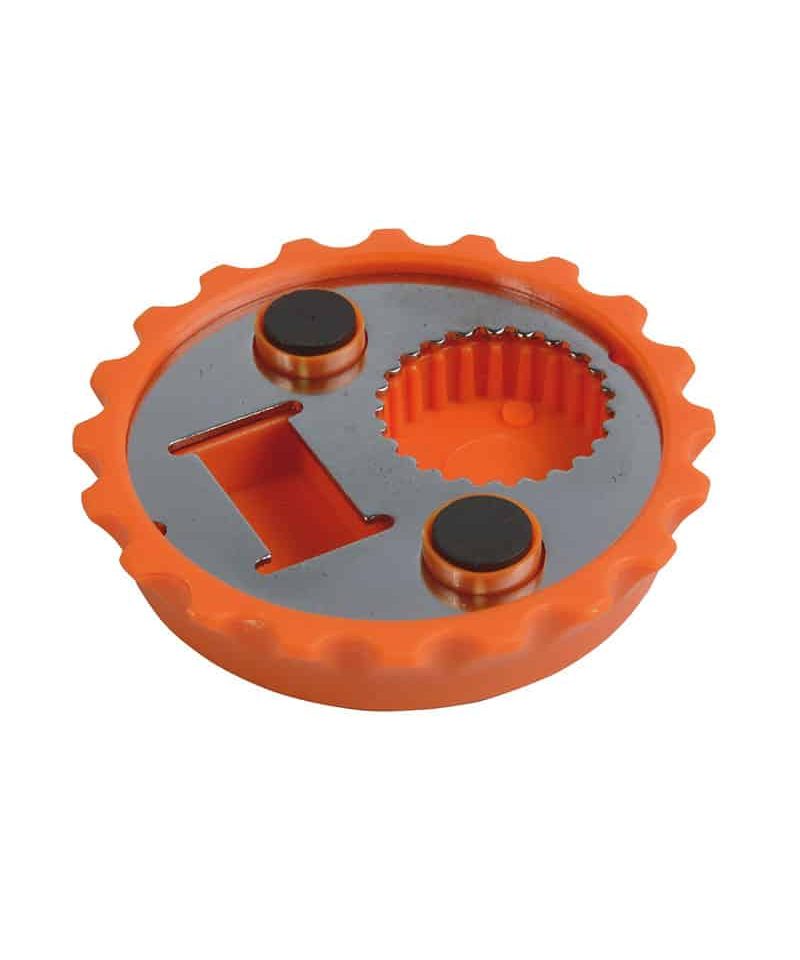 Apribottiglie a forma di tappo 16401 20 Apribottiglie e svita tappi calamitato 05054 arancio 2