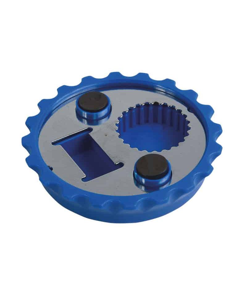 Apribottiglie a forma di tappo 16401 24 Apribottiglie e svita tappi calamitato 05054 blu 2