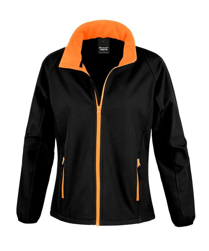 Giubbotto Softshell Donna Result RER231F 20 Giubbotto Softshell Donna Result RER231F nero arancio