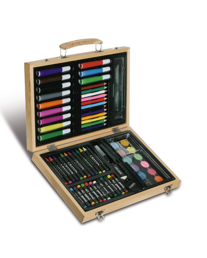 Set di colori in valigia in legno S26404 – Bybrand Roma