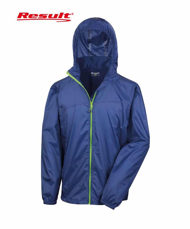 Kway unisex richiudibile antipioggia Result RER189X 14 Kway unisex richiudibile antipioggia Result RER189X blu navy
