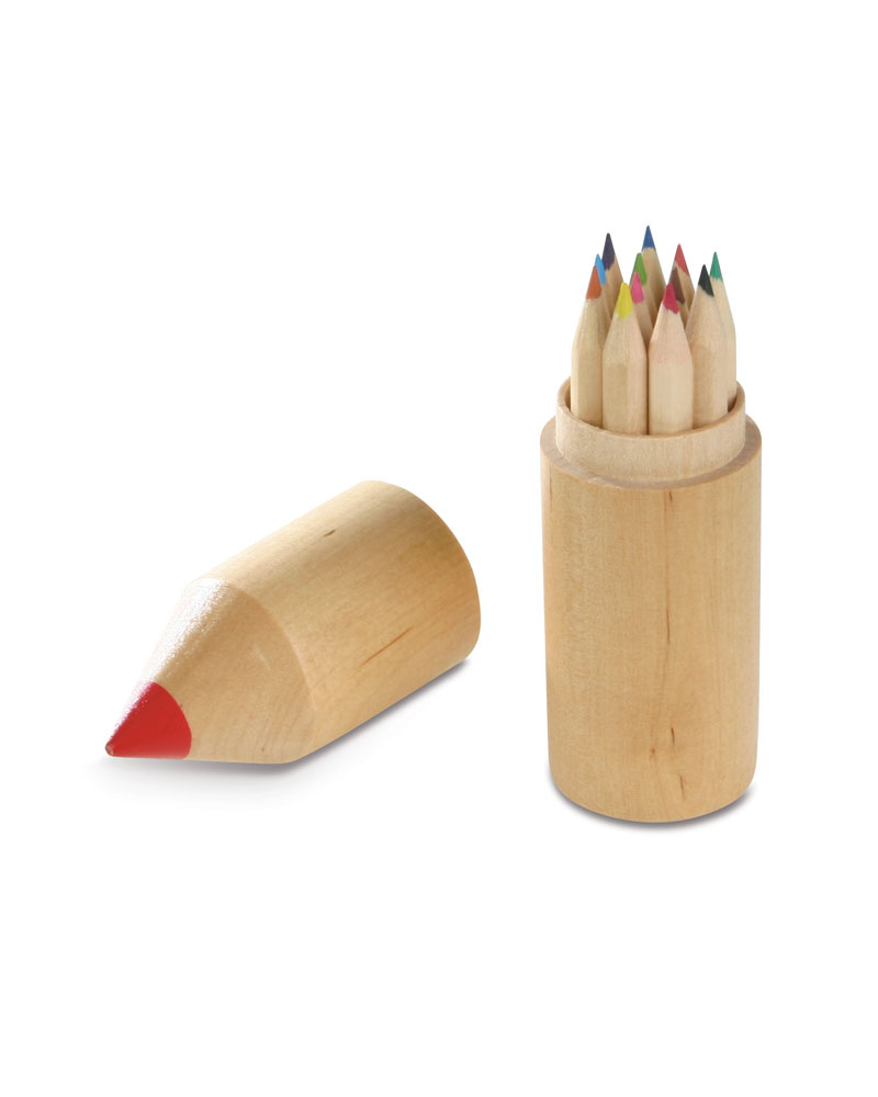 Set di mini matite in astuccio a forma di matita S26406 – Bybrand Roma