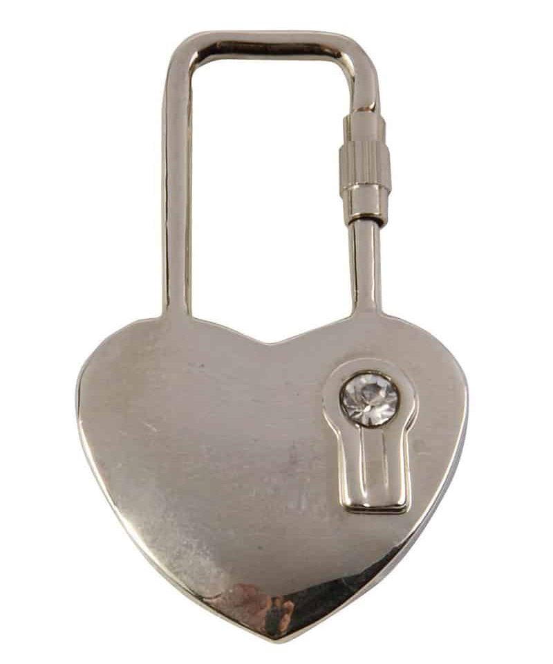 Portachiavi in metallo a cuore con strass 08900 5 Portachiavi in metallo a forma di cuore con strass 08900 verticale