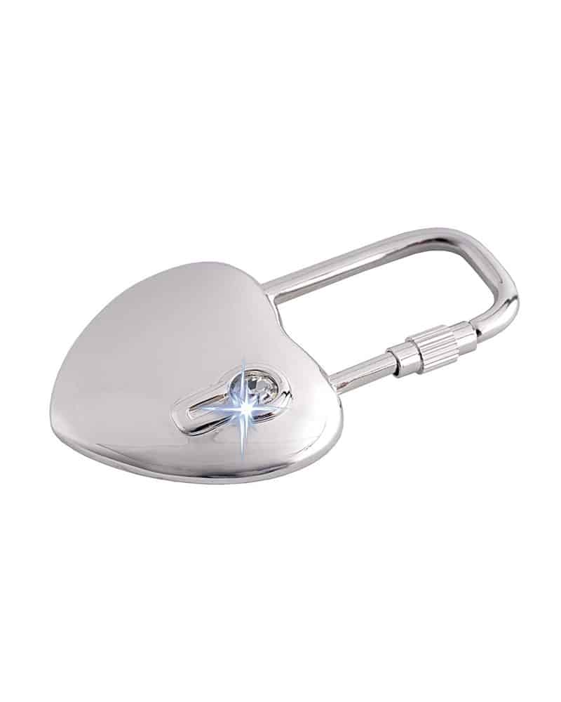 Portachiavi in metallo a cuore con strass 08900 3 Portachiavi in metallo a cuore con strass 08900