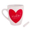 Tazza con lavagna a forma di cuore GT74110 (min.40pz) 1 tazza con lavagna 7411003