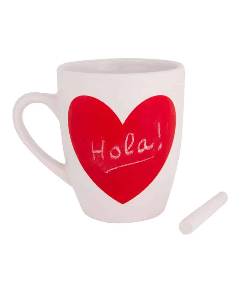 Tazza con lavagna a forma di cuore GT74110 (min.40pz)
