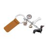 Portachiavi in metallo con Pendagli Cane Bassotto PE013 2 Portachiavi con pendaglio cane bassotto PE013
