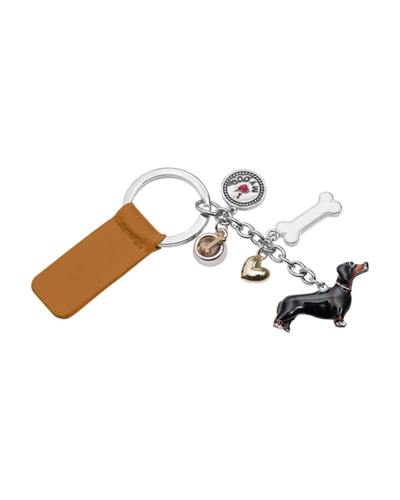 Portachiavi in metallo con Pendagli Cane Bassotto PE013 3 Portachiavi in metallo con Pendagli Cane Bassotto PE013