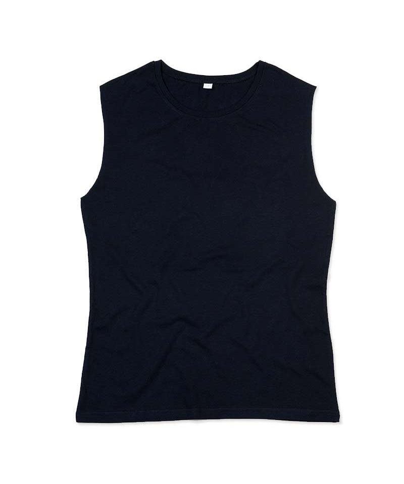 Canotta donna girocollo con costina sottile senza maniche Mantis MAM82 6 Canotta-donna-girocollo-con-costina-sottile-giromanica-taglio-vivo-Mantis-mam82-nera