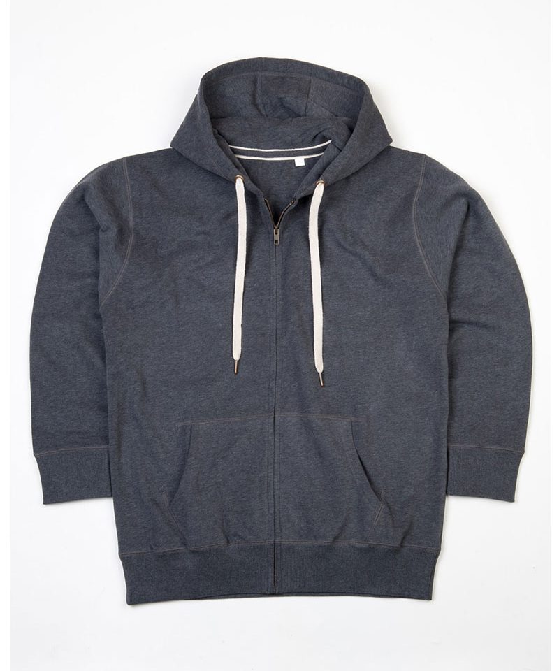 Felpa Uomo con Cappuccio e Zip intera Mantis MAM83 grigio scuro