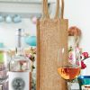 Borsa porta bottiglie in juta metallizzata Westford Mill W433 2 Borsa porta bottiglie in juta metallizzata Westford Mill W433 c