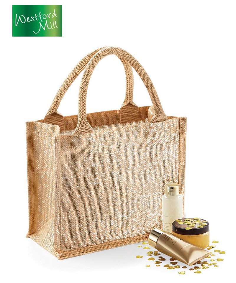 Shopper in juta metallizzata Westford Mill W431 lato d