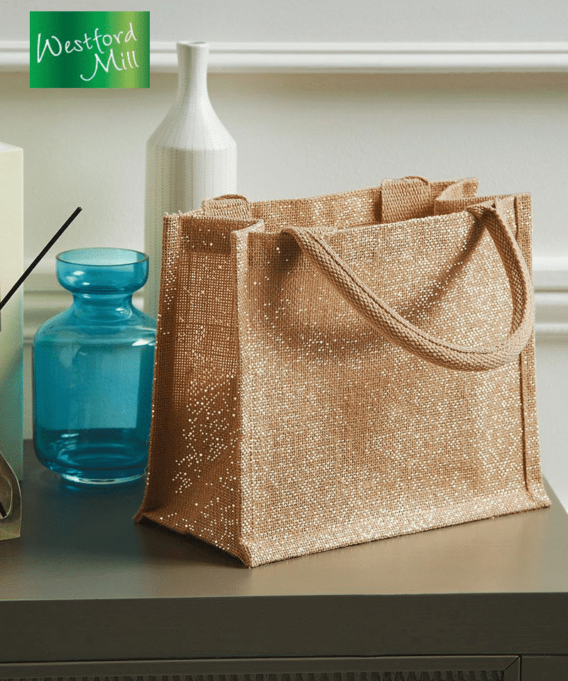 Shopper in juta metallizzata Westford Mill W431 lato b
