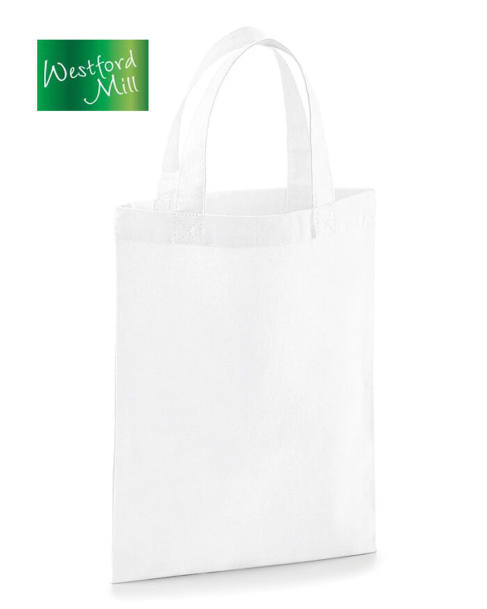 Shopper-personalizzate-in-cotone-mini-Westford-Mill-W103-bianco