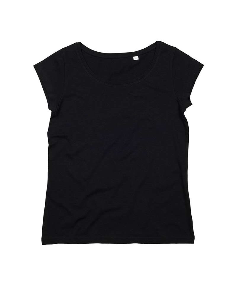 T-shir-donna-manica-corta-cotone-mantis-mam114-nera