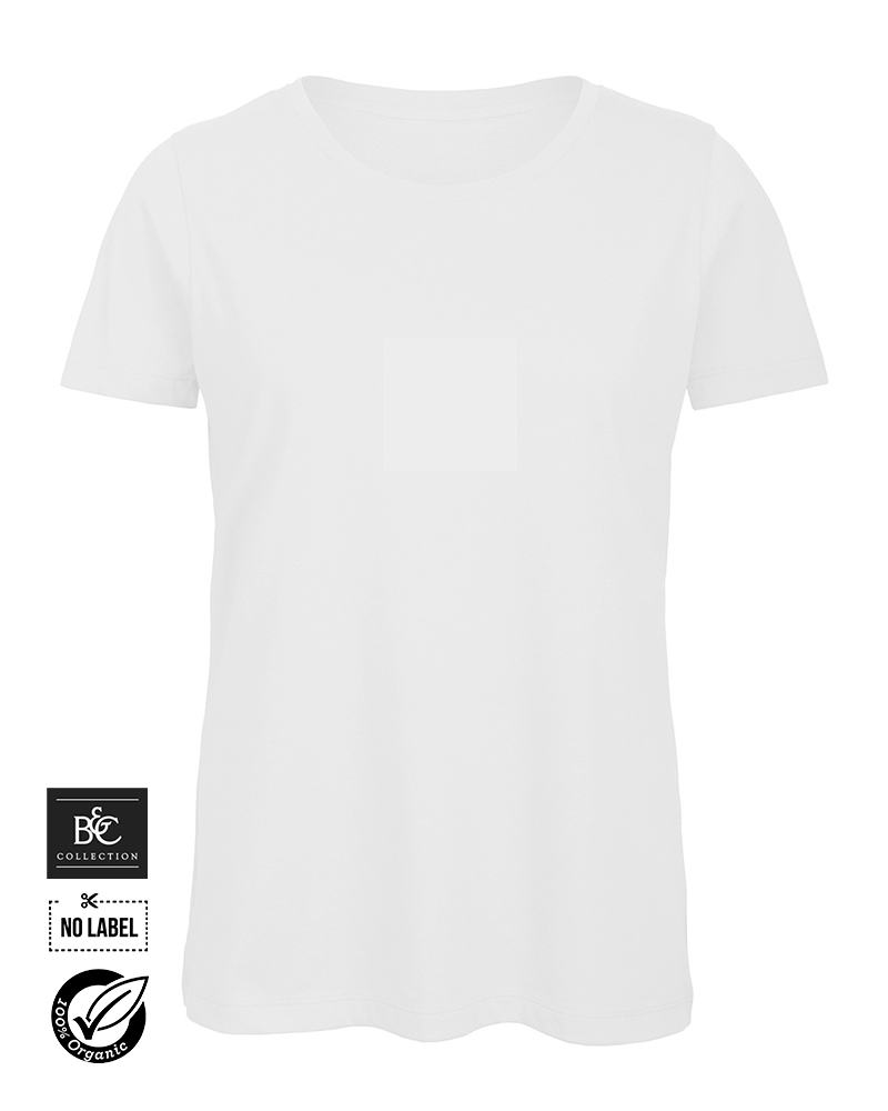 T-shirt donna in cotone organico No Label manica corta BCTW043