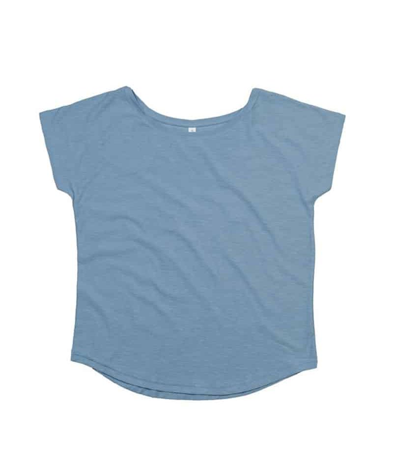 T-shirt-donna-in-cotone-organico-fiammato-Oversize-Mantis-MAM123-denim