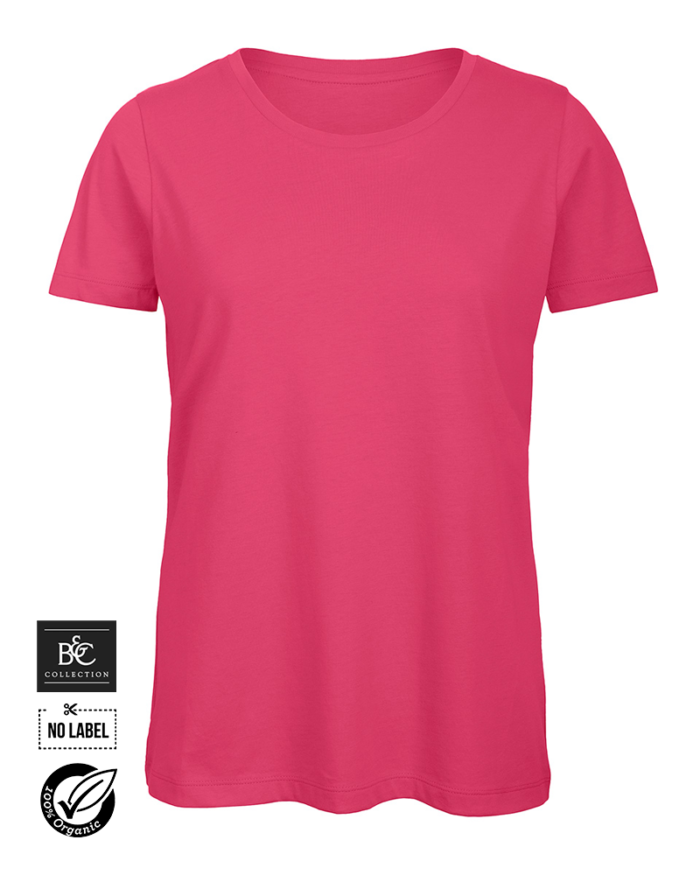 T-shirt-donna-personalizzate-no-label-manica-corta-BCTW043-fucsia