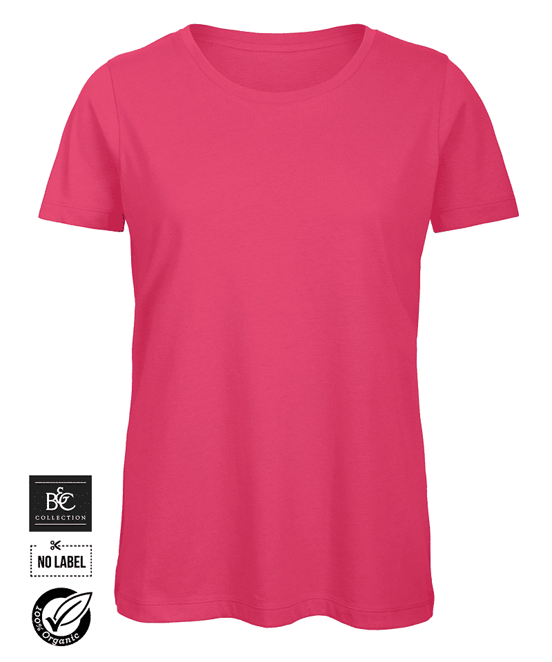 T-shirt-donna-personalizzate-no-label-manica-corta-BCTW043-fucsia