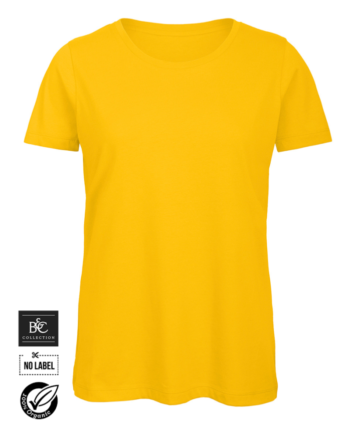 T-shirt-donna-personalizzate-no-label-manica-corta-BCTW043-giallo