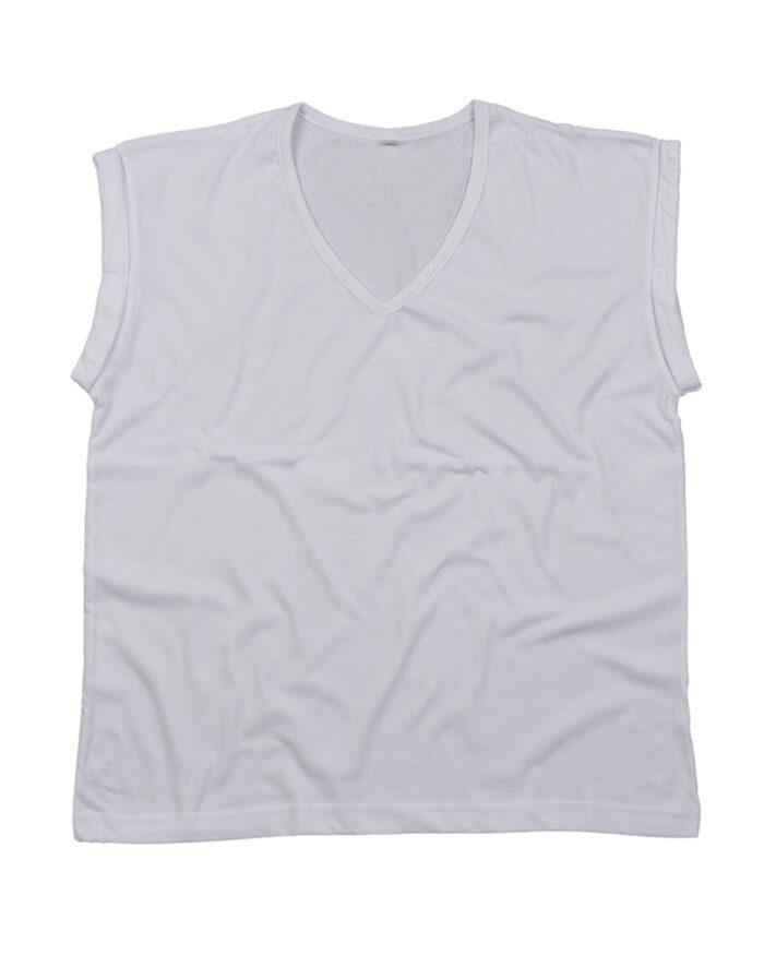 T-shirt Donna collo V Mantis MAM115 bianco