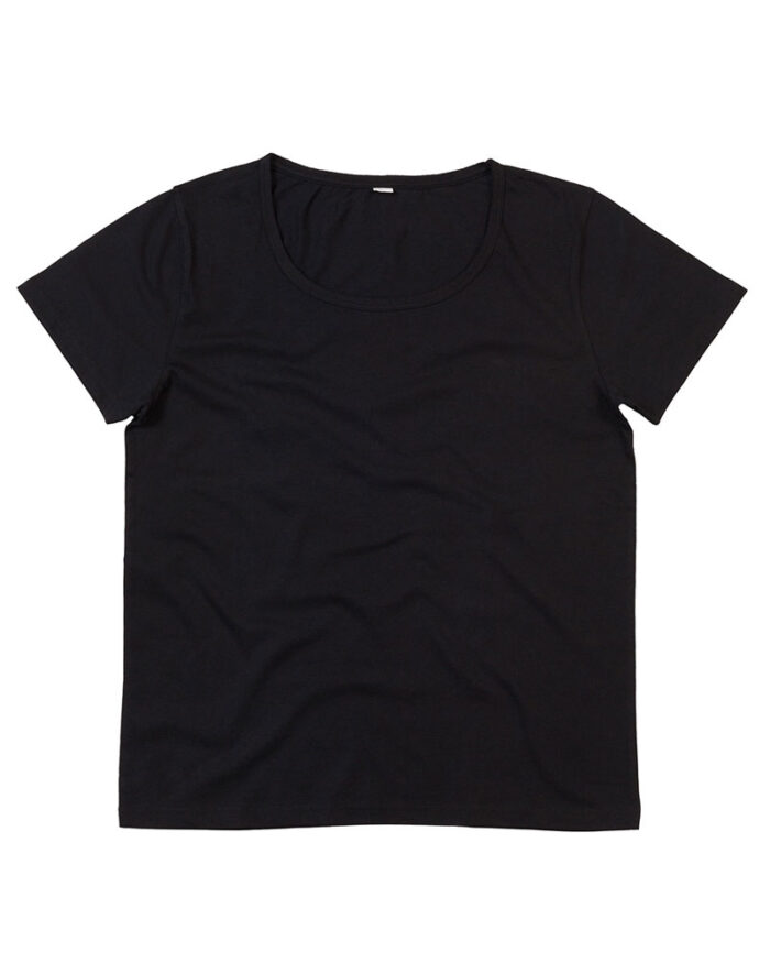 T-shirt-personalizzate-uomo-in-cotone-organico-collo-ampio-MAM120-nero