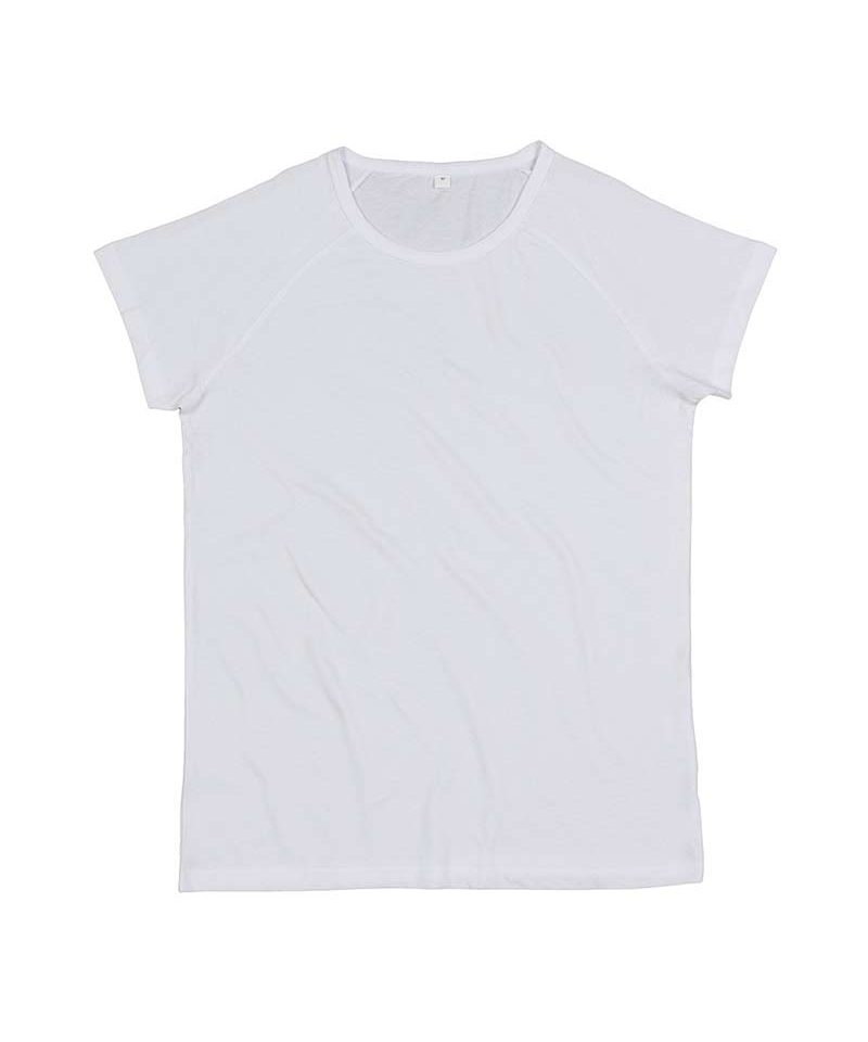 T shirt unisex cotone organico Raglan Mantis MAM130 bianco 1
