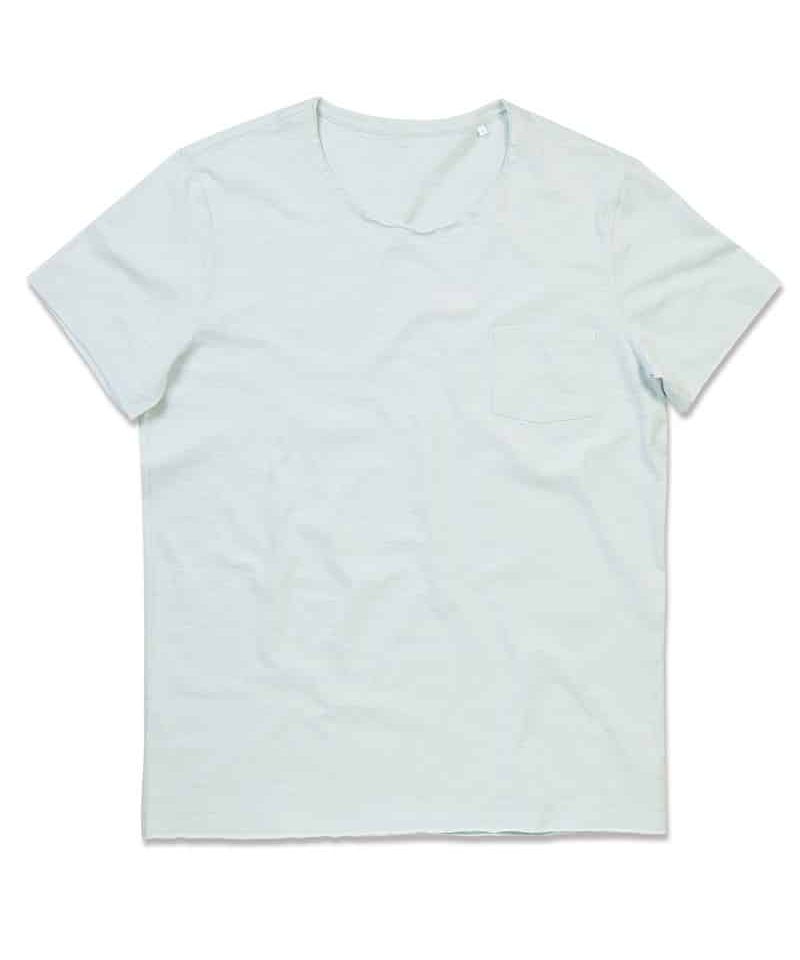 T-shirt uomo fiammata girocollo con taschino Stedman ST9450 9 T-shirt uomo fiammata girocollo con taschino Stedman ST9450 azzurro cielo