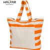 Maxi borsa mare a righe in cotone Halfar H1814023 2 borse mare personalizzate a righe Halfar H1809116 arancio