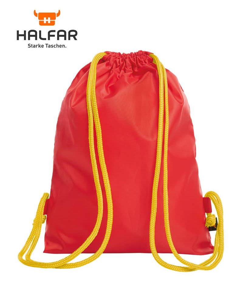 sacca portascarpe Halfar con cordini colorati H1813060 rosso