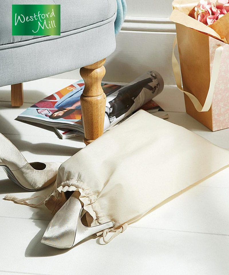 Sacchetti in cotone Westford Mill in 3 taglie W118 beige