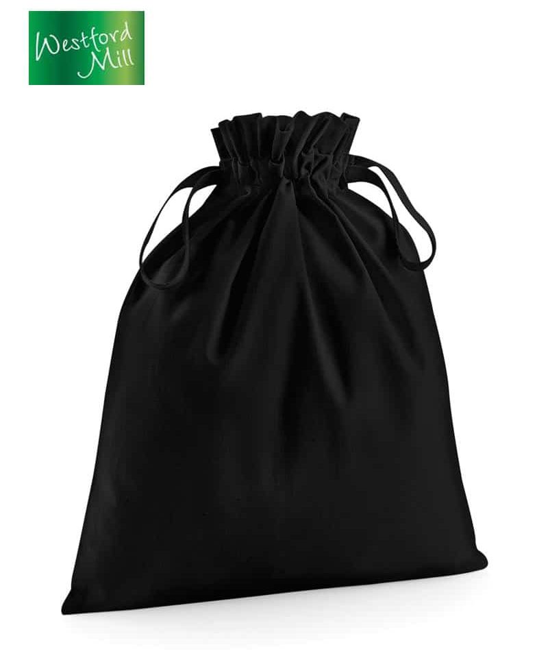 Sacchetti in cotone Westford Mill in 3 taglie W118 black