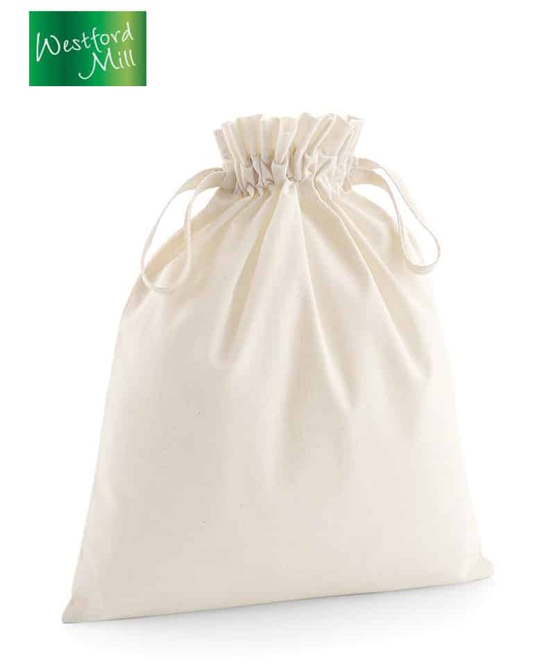 Sacchetti in cotone Westford Mill in 3 taglie W118 naturale