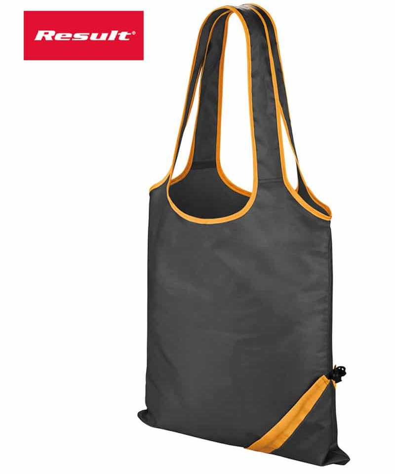 Shopper richiudibile in poliestere Result RER002X 17 shopper-richiudubile-in-poliestere-RER002X-nero-arancio