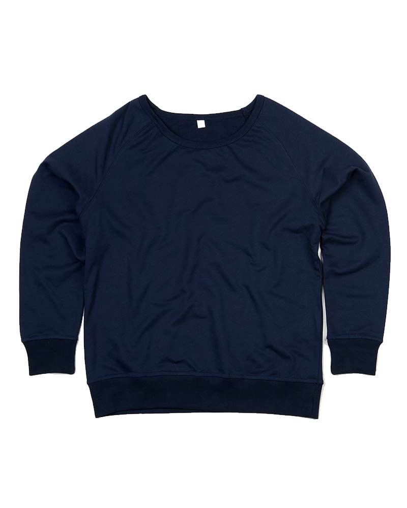 Felpa Donna ampio scollo tinta unita Mantis MAM77 7 Felpa-donna-ampio-scollo-tinta-unita-mantis-mam77-blu-navy