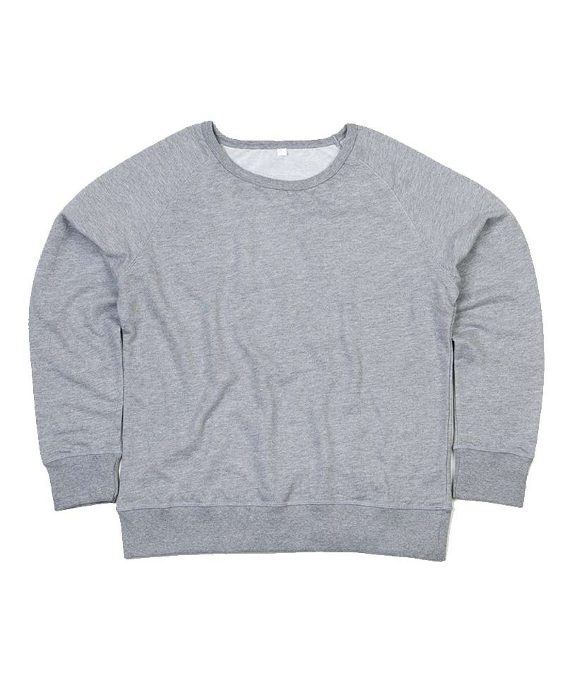 Felpa Donna ampio scollo tinta unita Mantis MAM77 11 Felpa-donna-ampio-scollo-tinta-unita-mantis-mam77-grigio-melange-chiaro