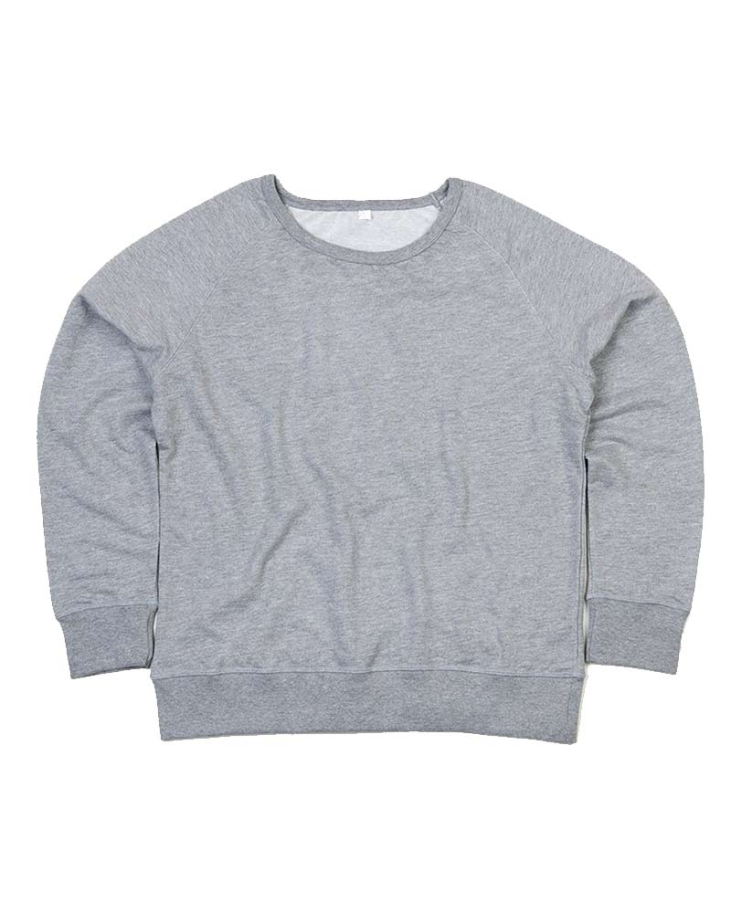 Felpa Donna ampio scollo tinta unita Mantis MAM77 6 Felpa-donna-ampio-scollo-tinta-unita-mantis-mam77-grigio-melange-chiaro