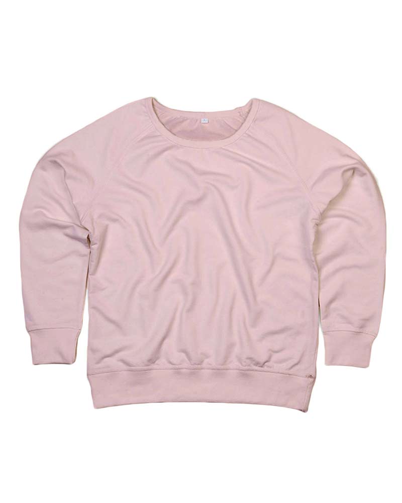 Felpa Donna ampio scollo tinta unita Mantis MAM77 4 Felpa-donna-ampio-scollo-tinta-unita-mantis-mam77-rosa