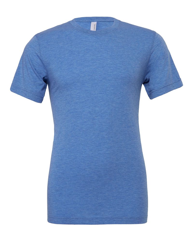 T-shirt Unisex manica corta slub Bella Canvas BE3413 31 T-shirt Unisex manica corta Triblend Bella Canvas BE3413 blu chiaro