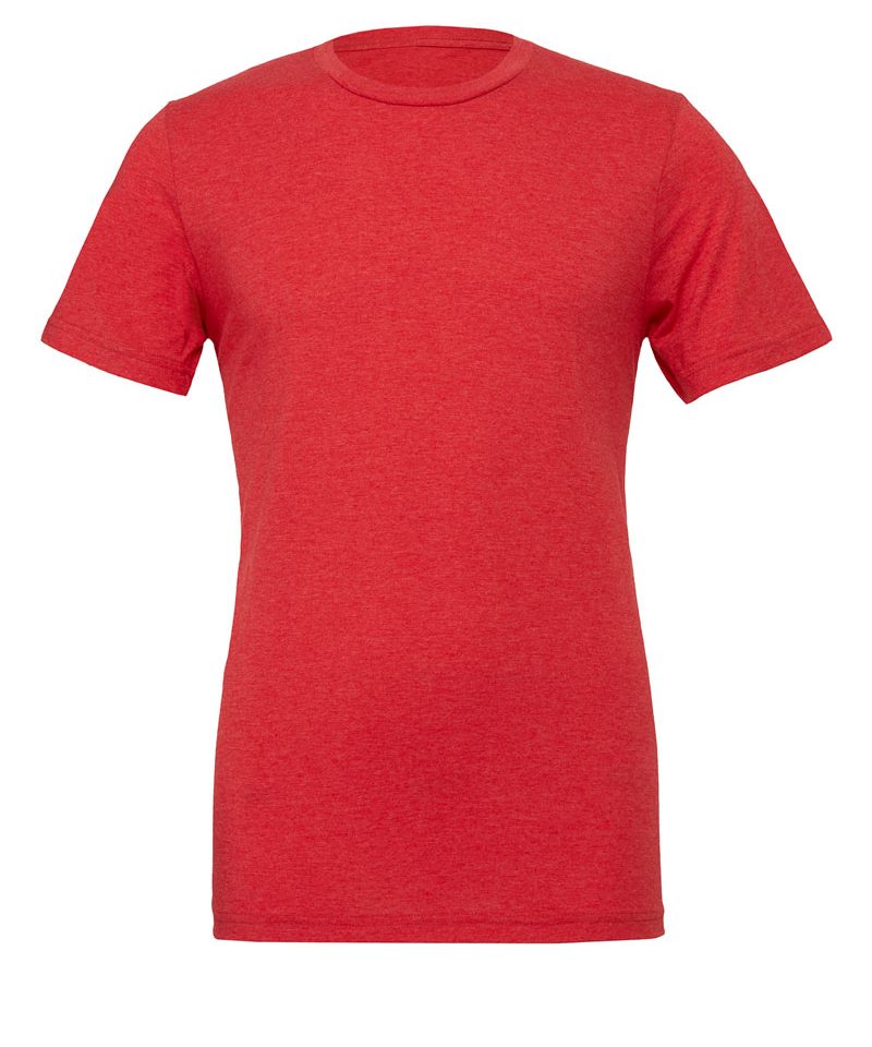 T-shirt Unisex manica corta Triblend Bella Canvas BE3413 rosso