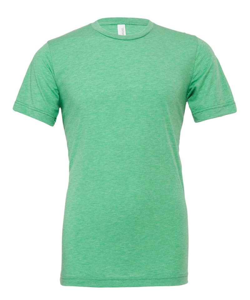 T-shirt Unisex manica corta Triblend Bella Canvas BE3413 verde-acqua