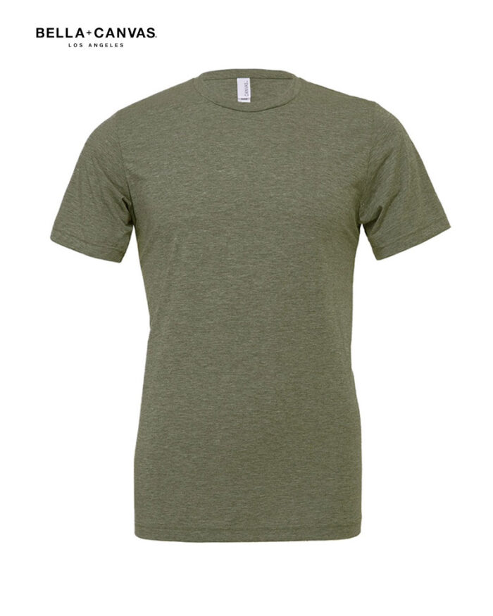 T-shirt-Unisex-manica-corta-Triblend-Bella-Canvas-BE3413-verde-oliva