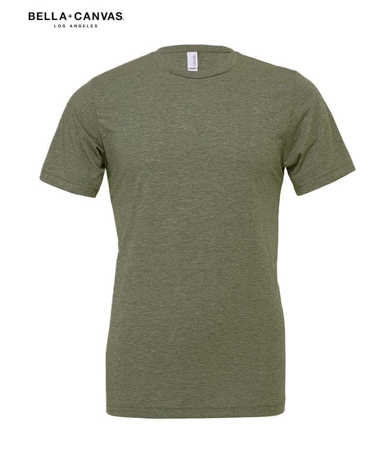 T-shirt-Unisex-manica-corta-Triblend-Bella-Canvas-BE3413-verde-oliva