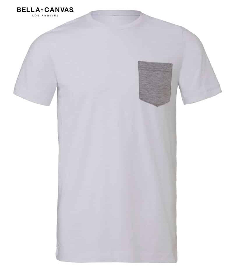 T-shirt-uomo-girocollo-con-Taschino-Bella-Canvas-BE3021