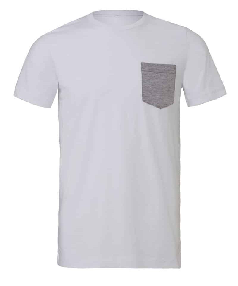T-shirt uomo girocollo con Taschino Bella Canvas BE3021 11 T-shirt uomo girocollo con Taschino Bella Canvas BE3021 grigio chiaro