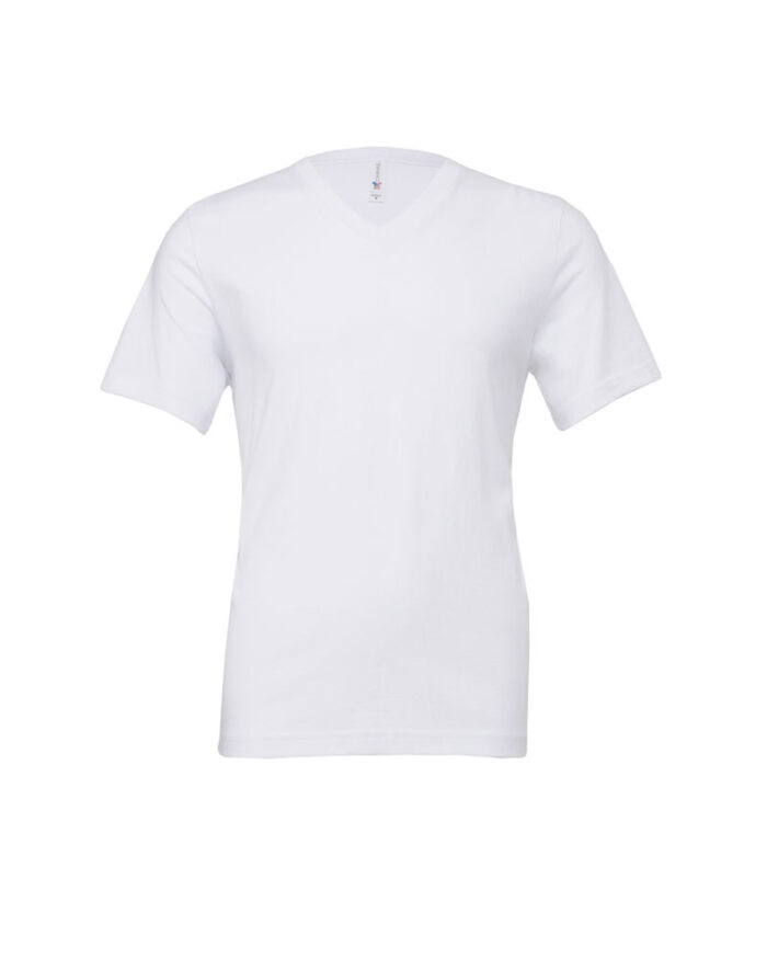 T-shirt uomo collo a V Bella Canvas BE3005 bianco